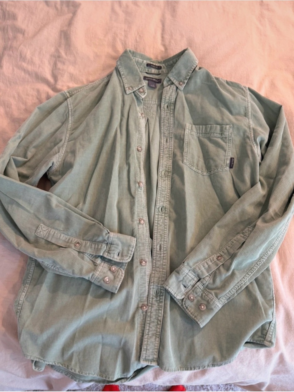 Eddie Bauer Mint Green Casual Button-Down Shirt